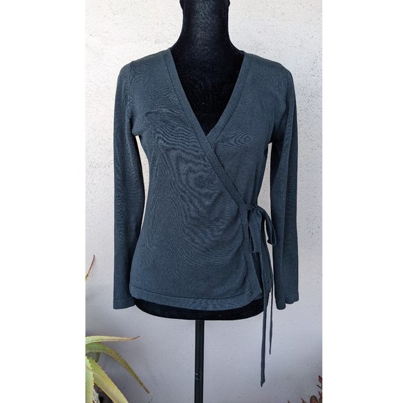 Saja Sweaters - 💜Black Wrap Top